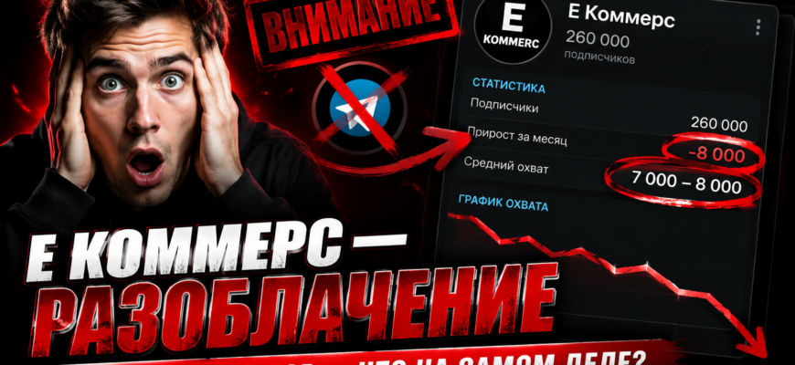 Разоблачение Telegram-канала E Коммерс: узнайте о рисках, рекламных схемах и отсутствии полезного контента для предпринимателей.