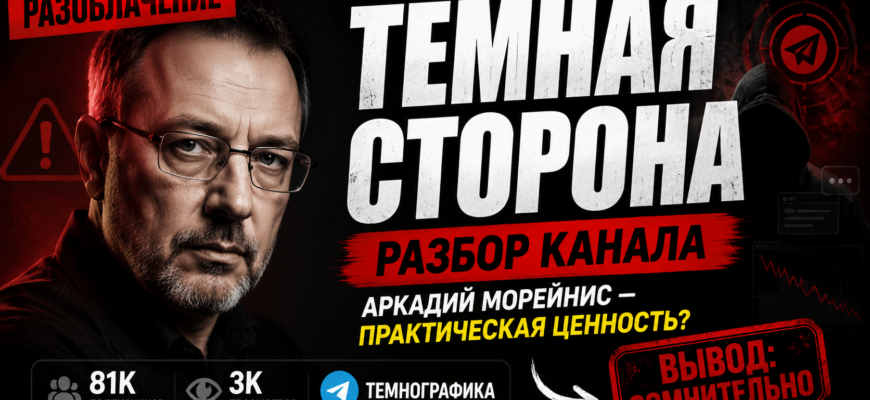 Разоблачение Telegram-канала Темная сторона. Узнайте, действительно ли контент Аркадия Морейниса полезен для инвесторов или это лишь теоретические рассуждения.