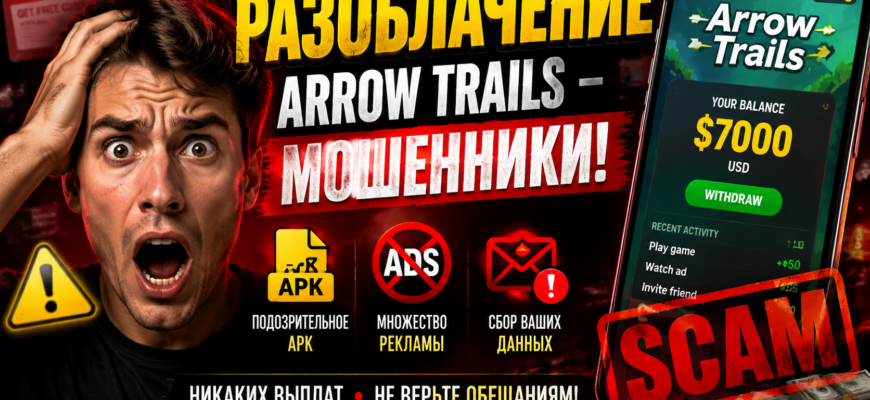 Узнайте правду об игре Arrow Trails. Мы проверяем, реальны ли обещания заработка или это очередная мошенническая схема.