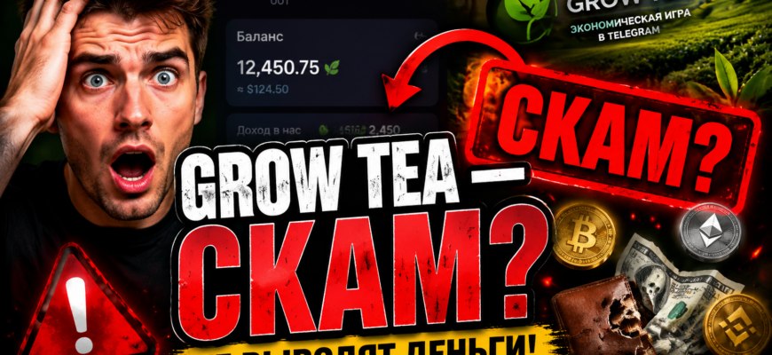 Проверьте Grow Tea на вещи. Узнайте, действительно ли проект предлагает возможность заработка или это просто очередной обман.