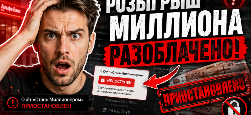 Проверим акцию Альфа Банка «Розыгрыш Миллиона»: отзывы, признаки мошенничества и все детали, чтобы узнать, стоит ли ей доверять.