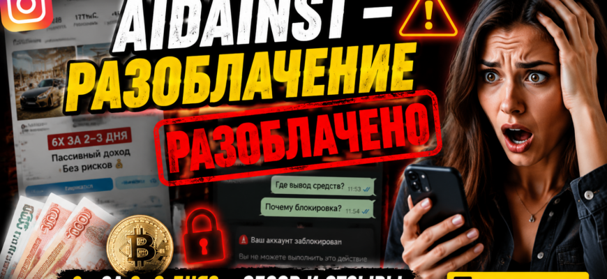 Узнайте правду о проекте Aidainst. Мы разоблачаем их обещания, отзывы пострадавших и рассказываем, как избежать обмана.