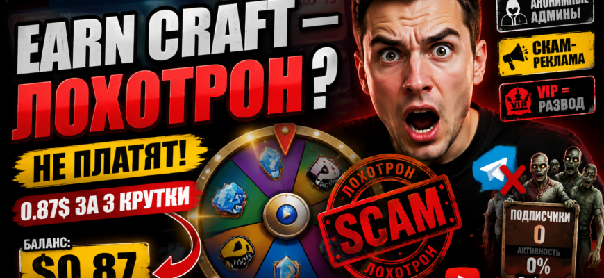 Проверка работы Earn Craft: мошенничество или способ заработка? Узнайте, как не попасть в ловушку обмана и защитить свои финансы.