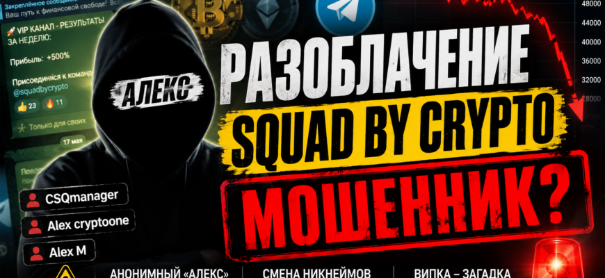 Разоблачение мошенника Алекса из Squad by Crypto. Узнайте, как защититься от обмана и не потерять деньги на криптовалюте.
