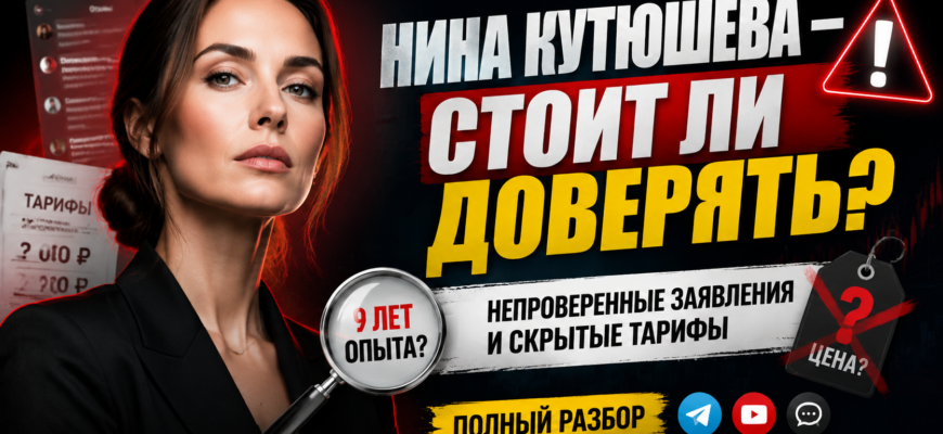 Неподтвержденный опыт и скрытые цены. Узнайте о рисках и отпишитесь о взаимодействии с проектом Нины Кутюшевой для трейдеров.