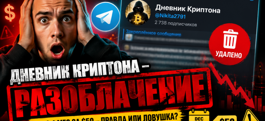 Узнайте, почему канал Дневник Криптона вызывает сомнения. Читайте отзывы и убедитесь в его легитимности или мошенничестве!