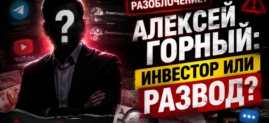 Разоблачение схемы Алексея Горного. Узнайте, какие риски связаны с его инвестициями и стоит ли доверять его советам.