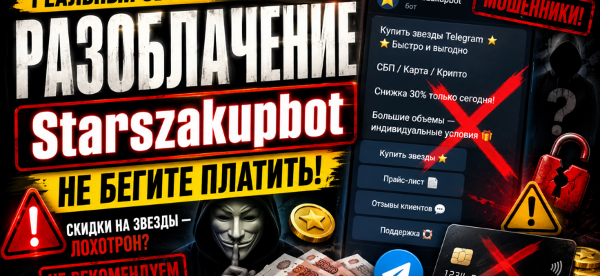 Разоблачение Starszakupbot: как избежать мошенничества в Telegram? Узнайте о рисках и реальных отзывах пользователей.