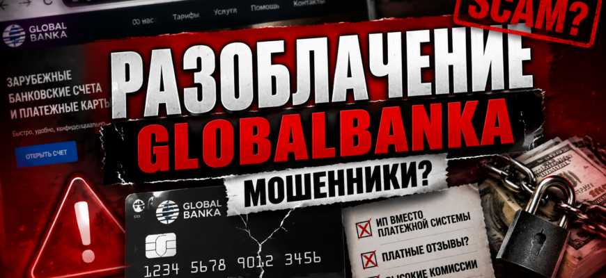 Узнайте о подводных камнях Globalbanka. Читайте отзывы клиентов, раскрывающие мошенничество и риски при получении зарубежных карт и ВНЖ.