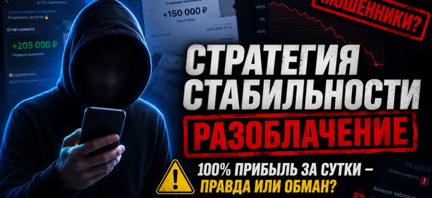 Проверяем проект «Стратегия Стабильности» на мошенничество. Узнайте, как избежать потерь и защитить свои инвестиции от нечестных схем.