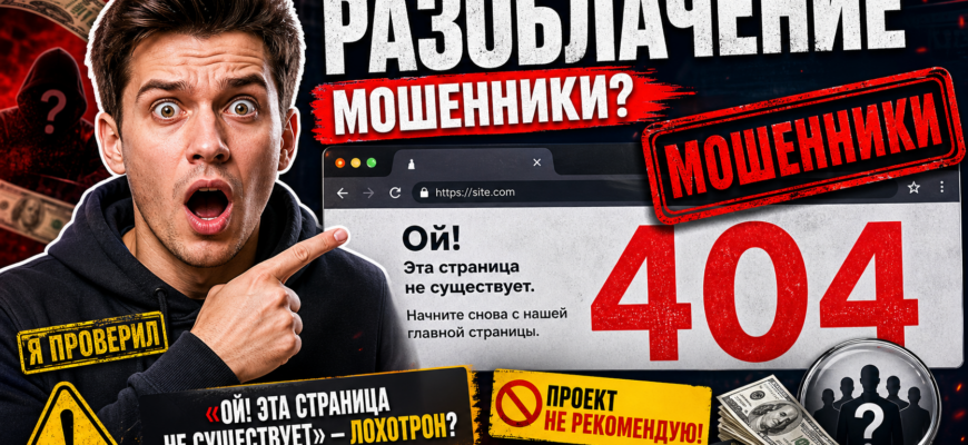 Столкнулись с ошибкой 404 на сайте? Узнайте, что это может значить, и как избежать мошенничества. Читайте наш отзыв о рисках.