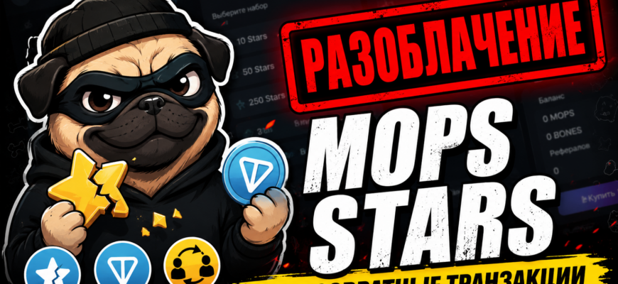 Проверяем Mops Stars на честность. Узнайте признаки мошенничества и стоит ли доверять Telegram-боту для покупок цифровых активов.