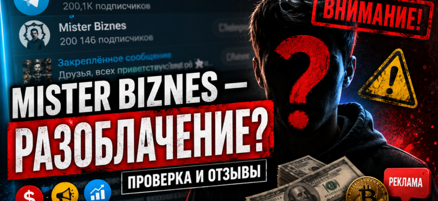Проект Mister Biznes вызывает сомнения: узнавайте о рисках, мошеннических схемах и реальных отзывах пользователей. Читайте наш обзор!