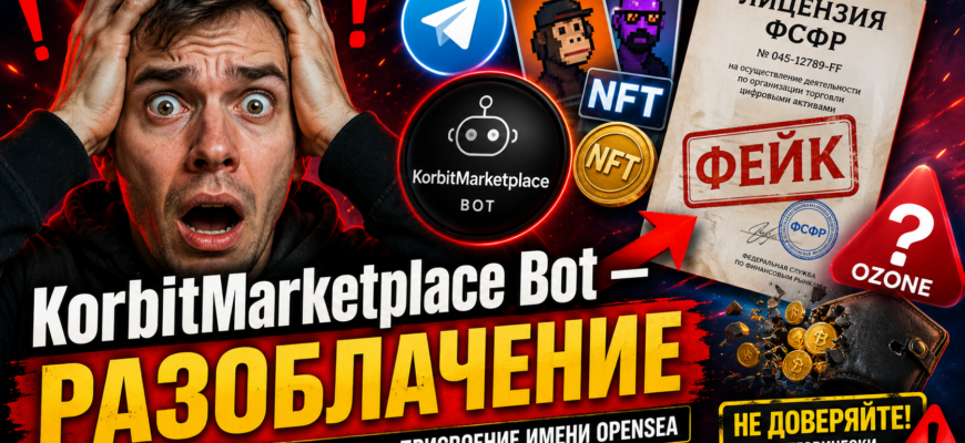 Узнайте, как KorbitMarketplace Bot вводит пользователей в заблуждение и рискует вашими деньгами. Читайте наш разбор признаков мошенничества.