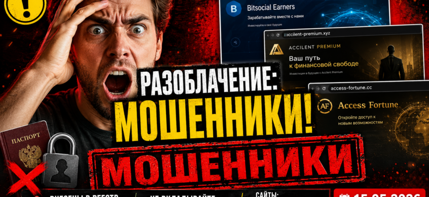 Разоблачаем схемы Access-Fortune, Accilent-Premium и Bitsocial-Earners. Узнайте, как защитить свои деньги от мошенников.