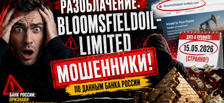 Изучите шокирующие признаки мошенничества Bloomsfieldoil-limited. Узнайте, как избежать финансовых потерь и защитить свои деньги.