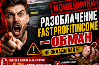 Обнаружены признаки мошенничества Fastprofitincome. Узнайте, как защититься от обмана и не стать жертвой!