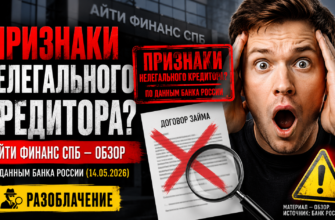 Подробная проверка компании Айти Финанс СПБ, выявлены признаки нелегального кредитора. Узнайте, как не стать жертвой мошенников!
