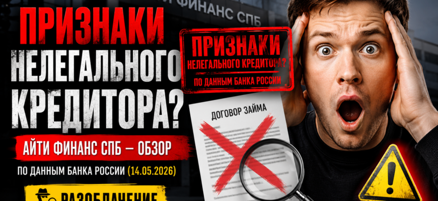 Подробная проверка компании Айти Финанс СПБ, выявлены признаки нелегального кредитора. Узнайте, как не стать жертвой мошенников!