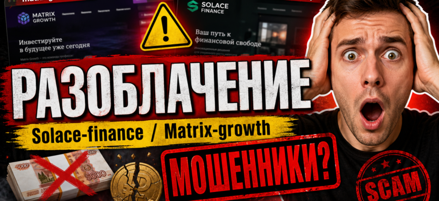 Этот пост поможет вам понять, почему Solace-finance и Matrix-growth вызывают подозрения и как защититься от финансовых пирамид.