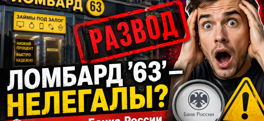 Проверьте ломбард '63' на признаки мошенничества. Узнайте, какие риски вы можете избежать, прежде чем доверить свои деньги.