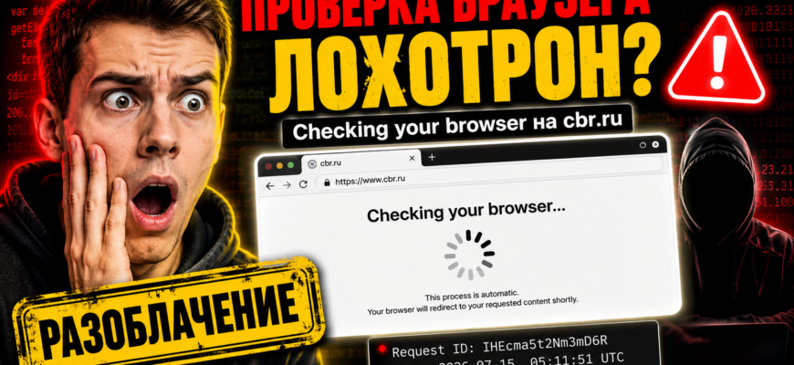 Узнайте, что на самом деле значит сообщение о проверке браузера cbr.ru. Как распознать мошенничество и защитить свои данные.