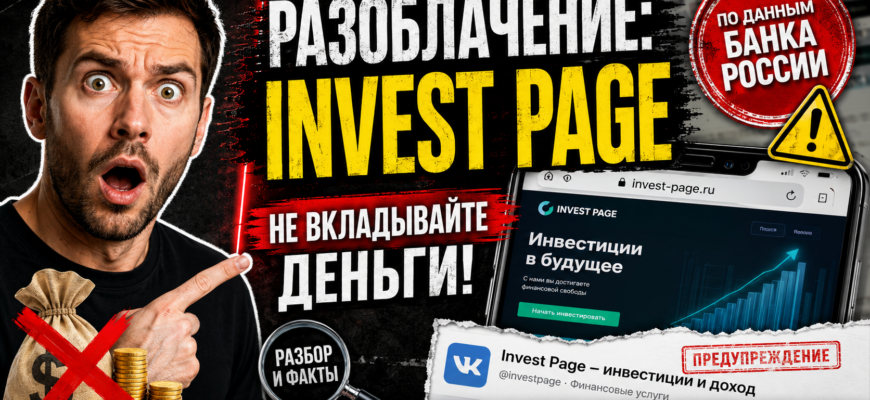 Проверяем Invest Page на признаки мошенничества. Узнайте, какие риски ждут потенциальных инвесторов и как защитить свои деньги.