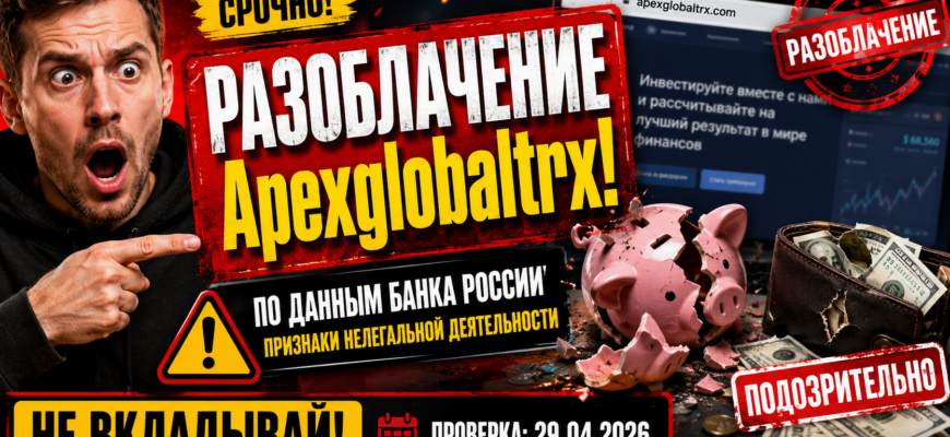 Узнайте о признаках мошенничества Apexglobaltrx, опасностях инвестиций и способах защиты ваших средств. Читайте наш обзор и делитесь опытом!