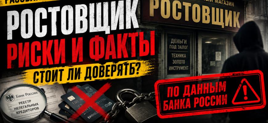 Обнаружьте признаки мошенничества у комиссионного магазина Ростовщик. Читайте, как защитить свои деньги от нелегальных кредиторов.