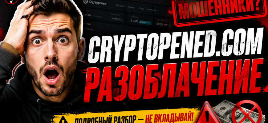 Разоблачение брокера Cryptopened com. Узнайте, как избежать потерь и распознать мошеннические схемы. Читайте отзывы и проверку!