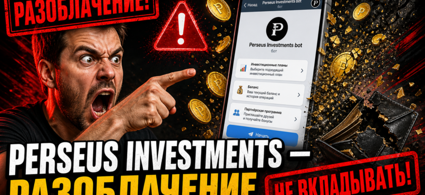 Не попадайтесь на крючок Perseus Investments bot. Узнайте, как избежать потерь и распознать опасные схемы с высокой доходностью.