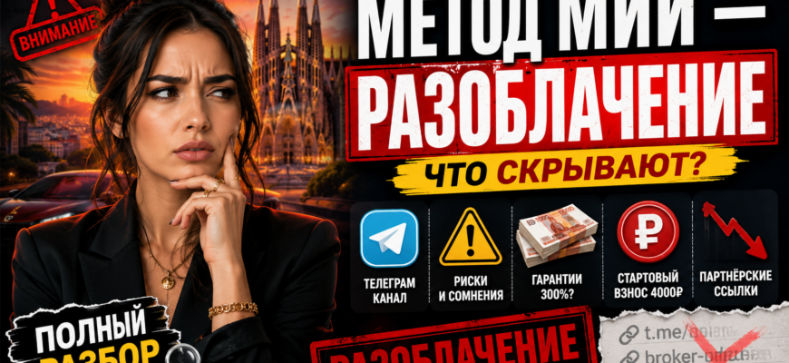 Проверяем проект Метод Мии. Узнайте, какие риски скрываются за обещаниями легкого заработка и как защититься от мошенников.