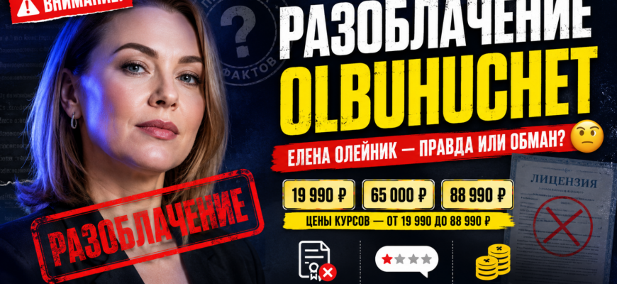 Узнайте правду об обучении в школе Елены Олейник, ее курсах и отзывах студентов. Защищайте свои деньги от мошенничества!