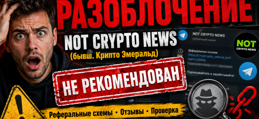 Узнайте о рисках и мошенничестве проекта NOT CRYPTO NEWS. Читайте отзывы пострадавших и выявите схемы обмана!