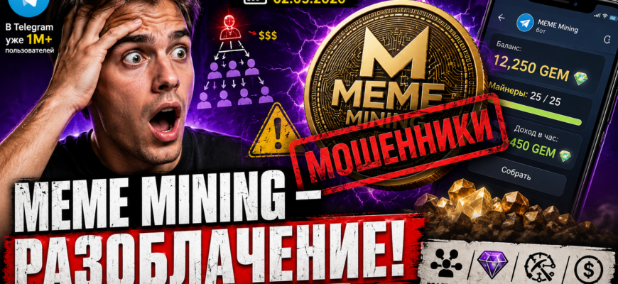 Узнайте, почему MEME Mining - это мошенническая схема облачного майнинга. Разберитесь в признаках обмана и защитите свои деньги.