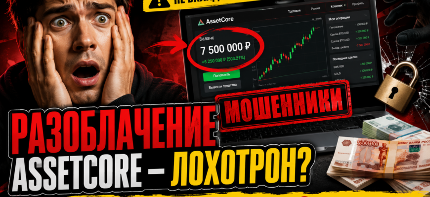 Узнайте о мошенничестве на платформе AssetCore, читайте отзывы пострадавших и советы по защите от аферистов.