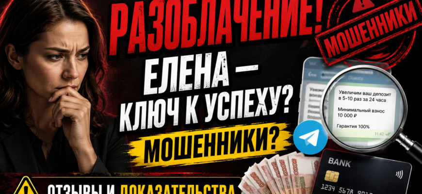 Узнайте правду о проекте Елена Ключ к успеху. Что скрывает этот Telegram-канал? Читайте отзывы и проверяйте мошеннические схемы.