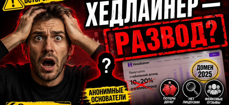 Проверьте факты об инвестиционной платформе Хедлайнер. Узнайте о рисках, отзывах и как избежать мошенничества при инвестициях.