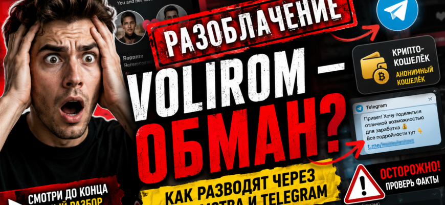 Узнайте, как действует схема мошенничества Volirom, и читайте реальные отзывы пострадавших. Защитите свои деньги от обмана в интернете!